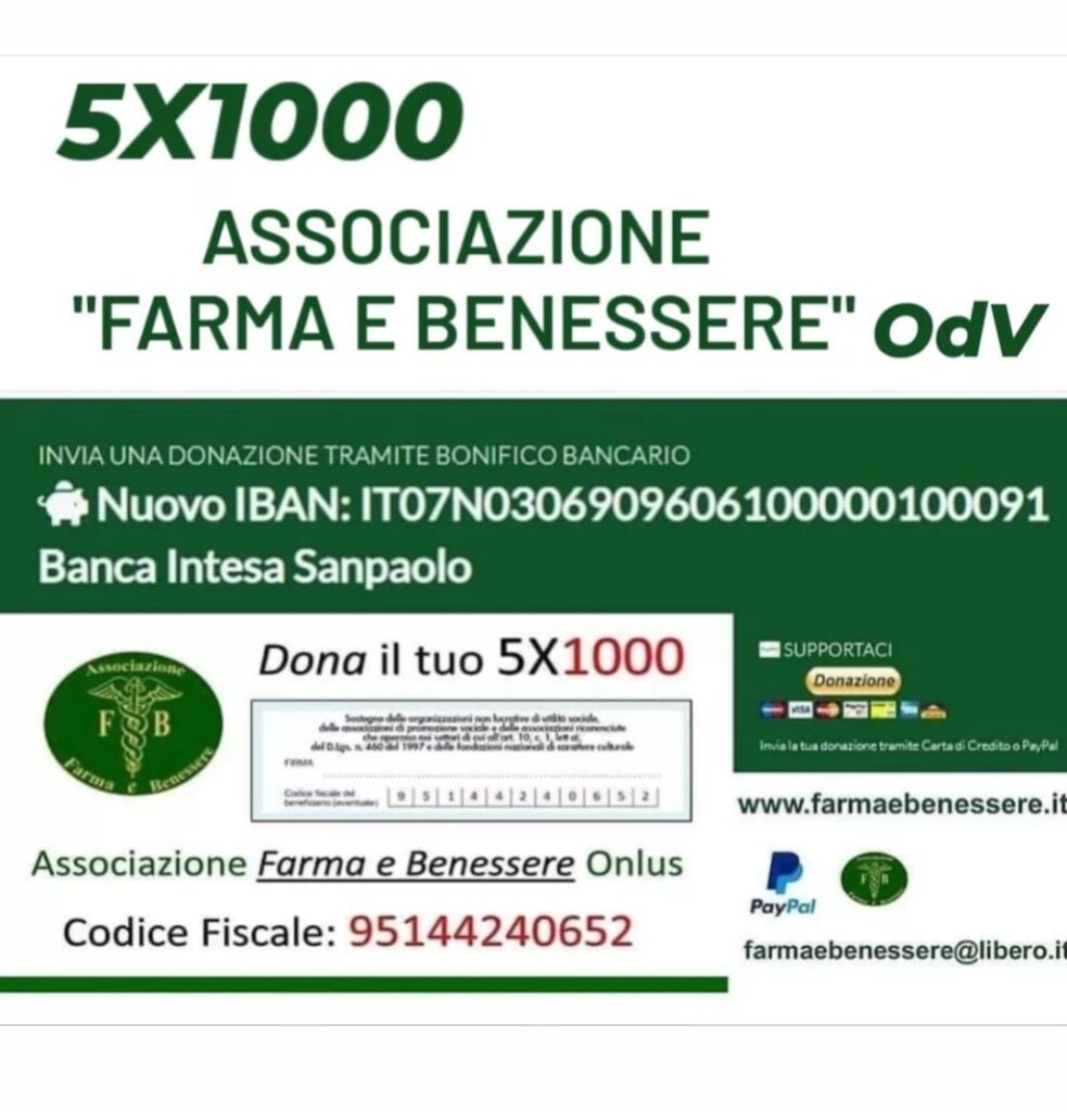 Cinque per mille Associazione Farma e Benessere ODV